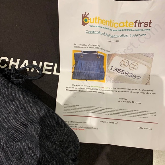 Chanel Denim Drawstring Tote Bag - Picture 15 of 16